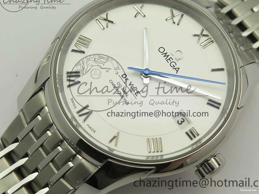 0510 De Ville Hour Vision 41mm SS VSF 1:1 Best Edition White Dial on SS Bracelet A8500 Super Clone Casual 7946
